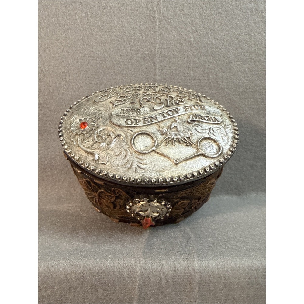 Western Style Trinket Box 1998 Open Top 5 NRCH Sniffle Bit Stakes